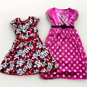 Disney Minnie Mouse Red/Pink Dresses bundle, Size 6, Lot Of 2